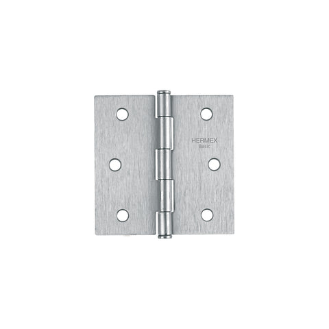 Bisagra cuadrada 3', satinado, cabeza plana, BASIC | BC-303PP | 23687