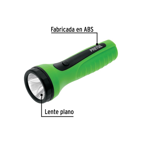 Linterna plástica de LED, 100 lm, recargable a granel PRETUL | LIRE-7CG | 24039