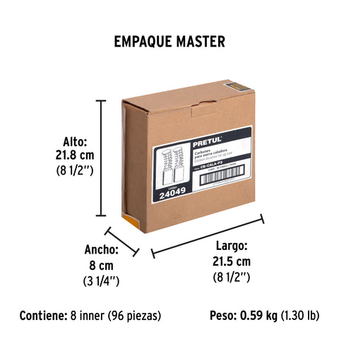 Bolsa con 2 carbones de repuesto para CALA-P3, PRETUL | CB-CALA-P3 | 24049