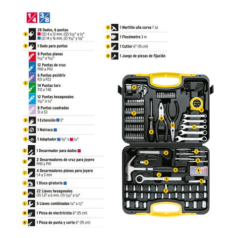 Juego de 133 herramientas, Pretul | SET-133 | 24223