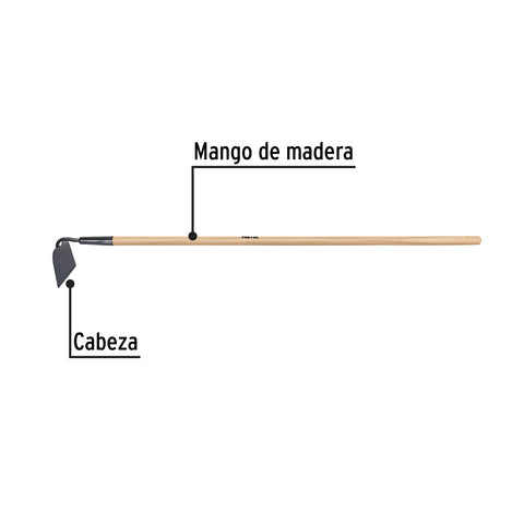 Azadón jardinero, mango de madera 48', PRETUL | ATJ-P | 25053