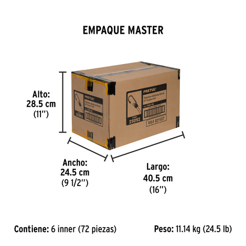 Bolsa con 2 tensores elásticos amarillos de 60 cm, Pretul | TENS-2M | 25092
