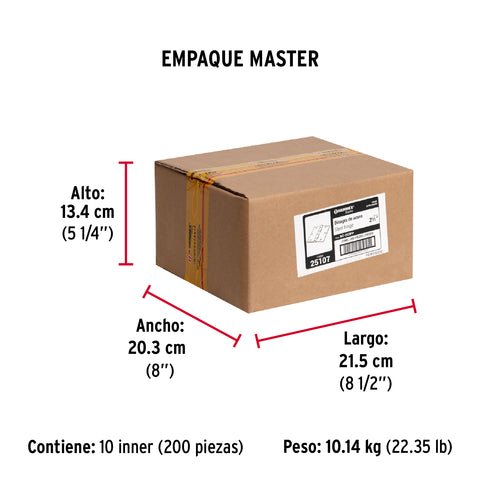 Bisagra cuadrada 2-1/2', satinado, cabeza plana, BASIC | BC-253PP | 25107