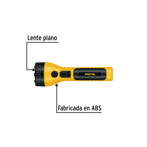 Linterna plástica de LED, 120 lm, recargable, PRETUL | LIRE-120P | 26101
