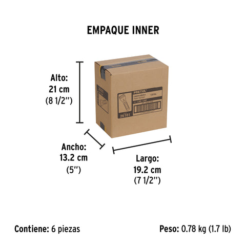 Linterna plástica de LED, 120 lm, recargable, PRETUL | LIRE-120P | 26101