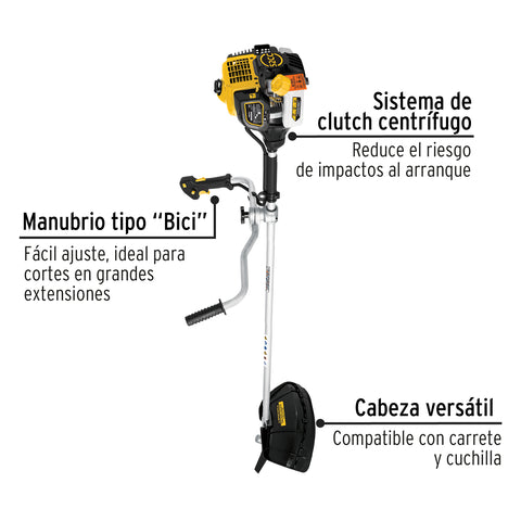 Desmalezadora a gasolina 52 cc mango tipo 'bici' , Pretul | DES-52P | 26104