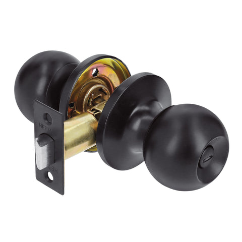 Cerradura esfera tubular, baño, negro, blíster, BASIC | BALT-NE-BPB | 26180