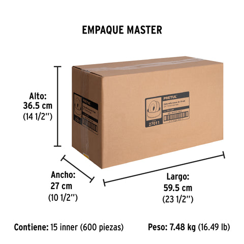 Cinta sella roscas 3/4' x 7m, PRETUL | CTF-3/4P | 27011