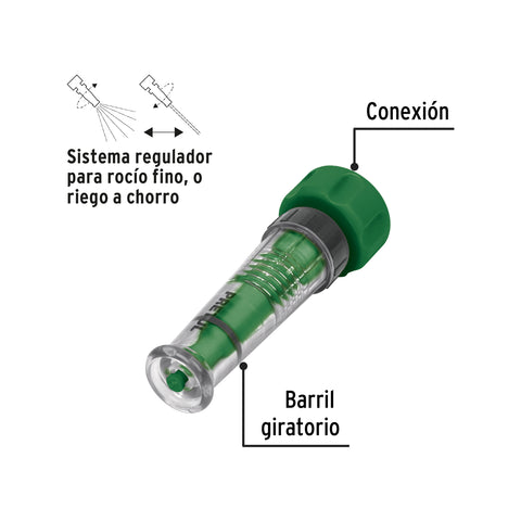 Chiflón 4' de plástico para manguera, a granel, Pretul | CHMA-4PG | 27015