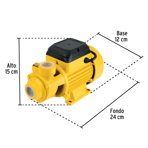 Bomba periférica 1/2HP, altura máx 20m, uso agrícola, PRETUL | BOAP-1/2P3 | 27019