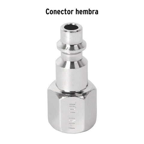Conector rápido de acero, hembra, cuerda 1/4' NPT, PRETUL | CORAL-HEM-1/4P | 27022