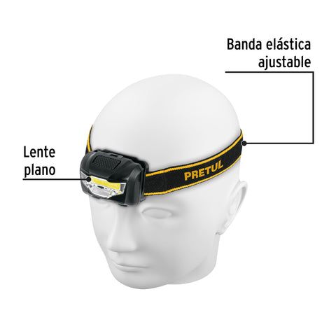 Linterna de minero LED 100 lm de 3 pilas AAA, PRETUL | LI-CA-3AAAP | 27083