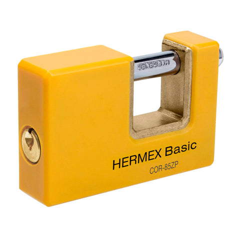 Candado antipalanca 85 mm cuerpo metálico, HERMEX BASIC | COR-85ZP | 27088