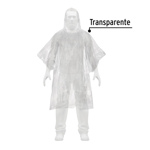 Poncho o capamanga desechable de polietileno, Pretul | PONCHO-PD | 27089
