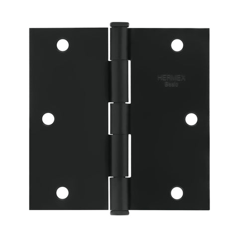 Bisagra cuadrada 3-1/2', negro mate, cabeza plana, BASIC | BC-356PP | 27135
