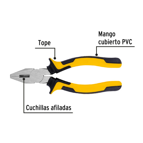 Pinza para electricista 6' mango Comfort Grip, Pretul | PEL-6PX | 27156