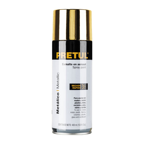 Pintura en aerosol, metálica, oro, 400ml, Pretul | PAM-OR-P | 27180