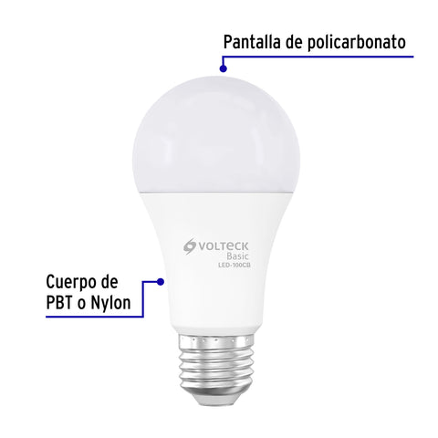 Lámpara LED A19 14 W (equiv. 75 W), luz cálida, caja, Basic | LED-100CB | 27214