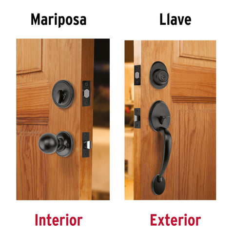 Jaladera y perilla, Berna llave-mariposa, negro, BASIC | CEP-61PJP | 27239