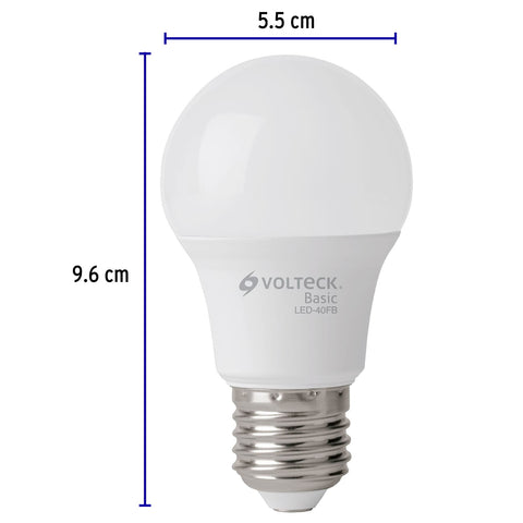 Pack de 4 lámparas LED A19 6 W (equiv. 40 W), luz de día | LED-40FBX4 | 28004