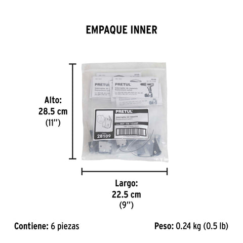 Interruptor de repuesto p/ROTI-20P/12P y TALI-20P/12P | INT-TR-1220P | 28109