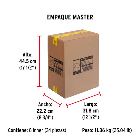 Cerradura tipo esfera, cilíndrico, baño, negro, BASIC | BAL-NE-BP | 28139