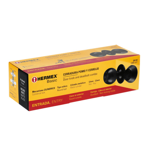 Combo cerraduras, llave-llave, Negro, Hemex BASIC | CMB-62P | 28144