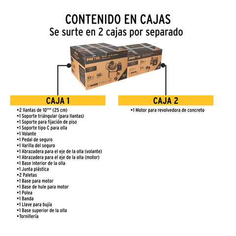 Revolvedora de concreto, a gasolina, 160 L, 1/2 saco, PRETUL | RECE-160P | 28147