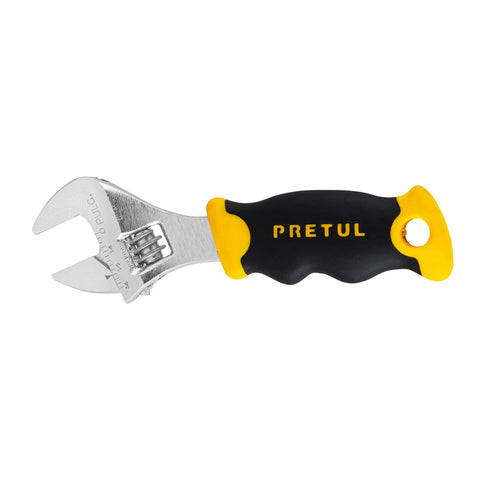 Llave ajustable (perico corto) 5' cromada con grip, Pretul | PECO-5P | 28218