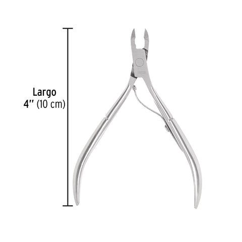 Alicate para manicure 4', cabeza recta, punta larga, PRETUL | UNA-240P | 28226