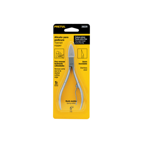 Alicate para pedicure 5' cabeza plana punta extrafina,PRETUL | UNA-350P | 28229