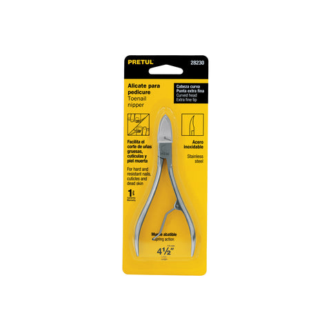 Alicate para pedicure 4-3/4', cabeza curva, extrafina,PRETUL | UNA-348P | 28230
