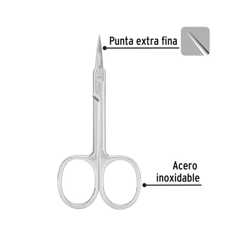 Tijera para manicure 3-1/2', punta extrafina, PRETUL | UNA-435P | 28233