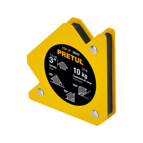 Escuadra magnética p/soldar, 3', capacidad 10 kg, PRETUL | ESM-3P | 28242