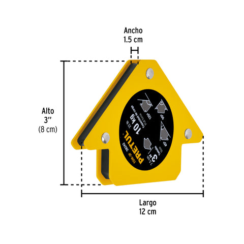 Escuadra magnética p/soldar, 3', capacidad 10 kg, PRETUL | ESM-3P | 28242