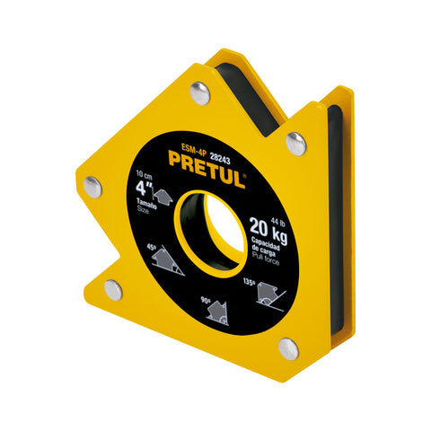 Escuadra magnética p/soldar, 4', capacidad 20 kg, PRETUL | ESM-4P | 28243