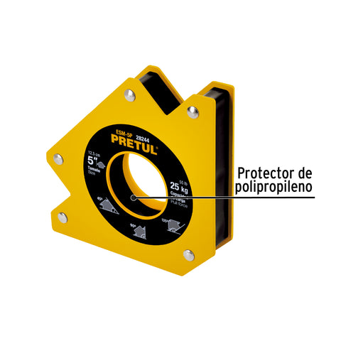 Escuadra magnética p/soldar, 5', capacidad 25 kg, PRETUL | ESM-5P | 28244