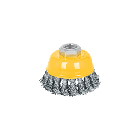 Carda copa 3' alambre trenzado grueso, eje 5/8'-11, Pretul | CT-608XP | 28257
