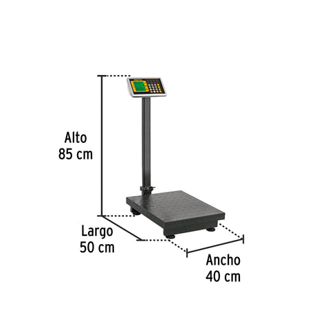 Báscula electrónica de plataforma, plegable, 200 kg. Pretul | BAS-200PLAP | 28462