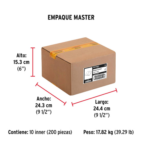 Bisagra cuadrada 3', latonado, cabeza plana, HERMEX BASIC | BC-301PP | 28800