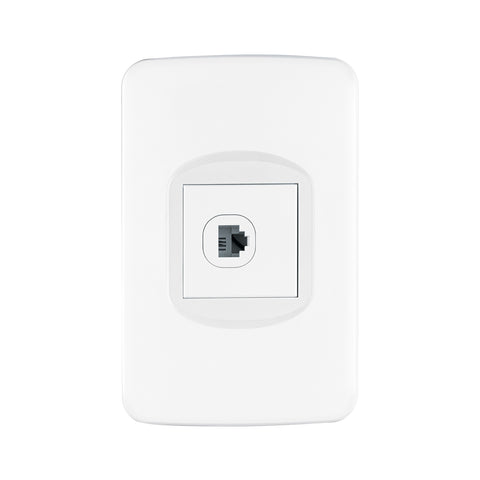 Placa armada 1 toma para teléfono 1.5 módulos, Toledo | PA-TE-TB | 29061