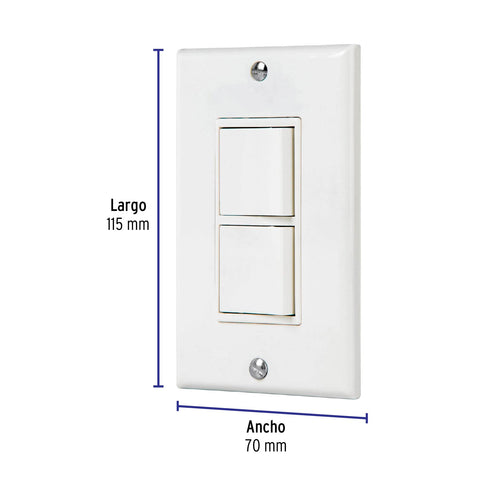 Placa armada interruptor sencillo y de 3 vías Classic | PA-APDO-CLP | 40019