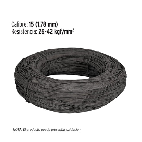 Kilo de alambre recocido calibre 15 en rollo de 60 kg, FIERO | ALRE-1560 | 40051