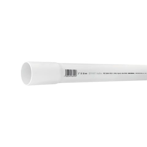 Tubo de 2' PVC hidráulico RD 26, 3m, 1.8kg, FOSET | PVC-106 | 40086