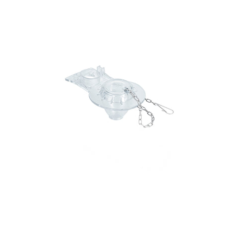 Sapo 2' para WC, PVC, trasparente, cadena inox, FOSET | SA-008 | 40089