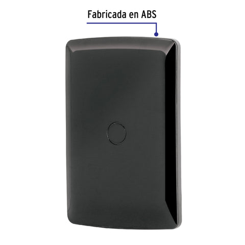 Placa ciega, Italiana, color negro, Volteck | PPC-IN | 40139
