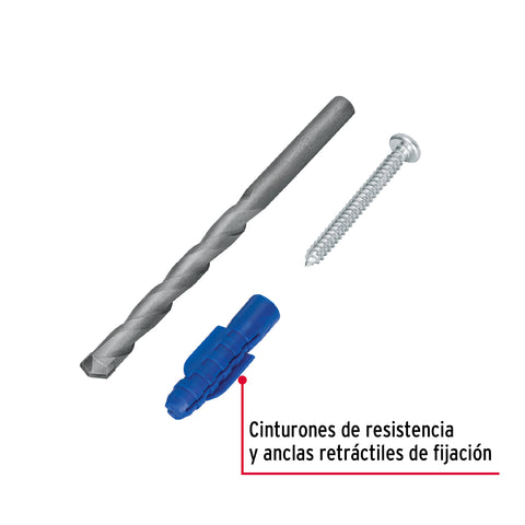 Kit de 20 taquetes 3/8' con pijas #12 y 1 broca 3/8', FIERO | TQ-3/8J | 40161