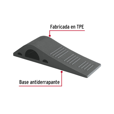 Cuña tope de caucho sintético para puerta de 12 cm, HERMEX | TOPU-12 | 40165