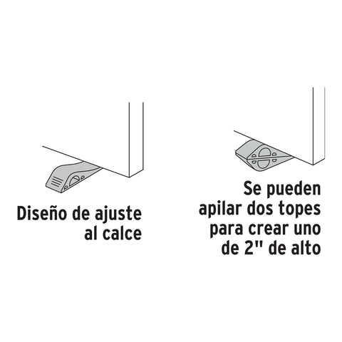 Cuña tope de caucho sintético para puerta de 12 cm, HERMEX | TOPU-12 | 40165