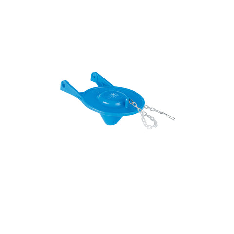Sapo 3' para WC, PVC, azul, cadena plástica, FOSET | SA-010 | 40172